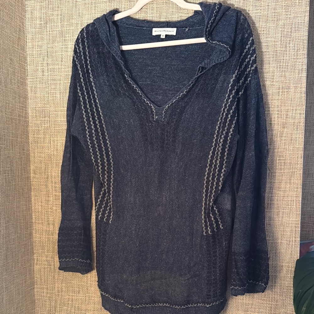 Women's V-Neck Sweater in Dark Blue by Free People
